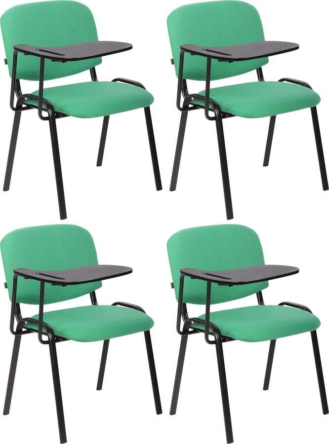 CLP Ken Set van 4 stoelen Met klaptafel Stof groen