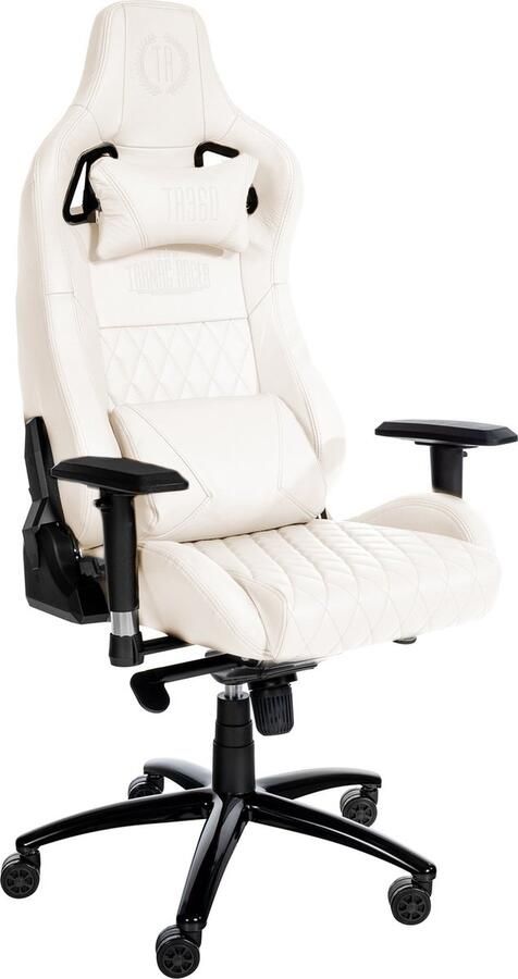 CLP Keren Bureaustoel Ergonomisch Voor volwassenen Met armleuningen Leder wit