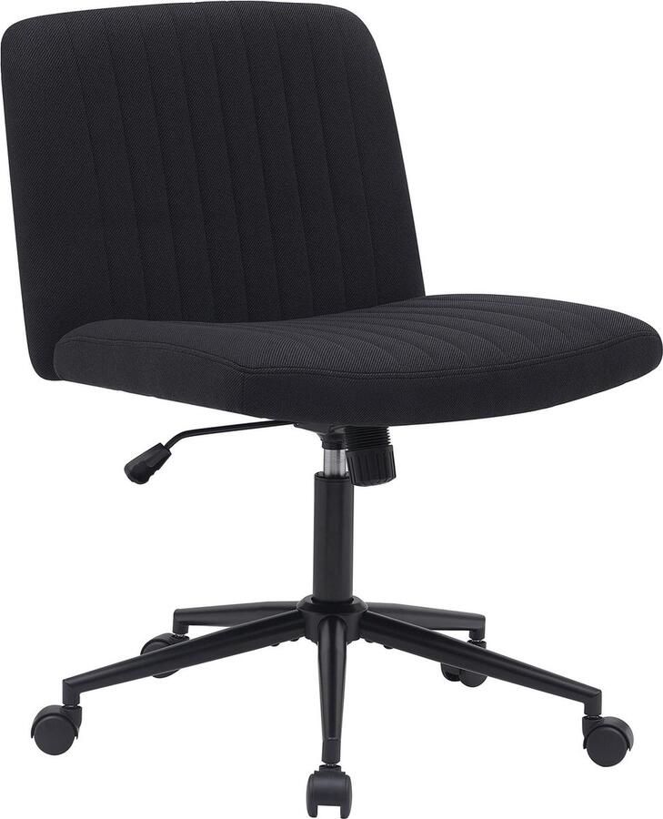 CLP Kingman bureaustoel met rugleuning in hoogte verstelbaar draaibaar zwart Stof