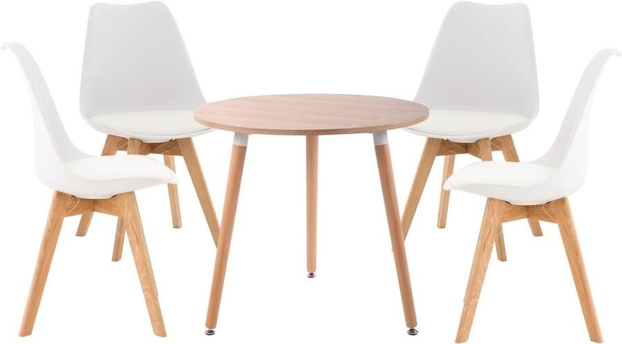 Clp Lansgar Woonkamer set Eethoek natura wit