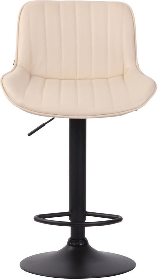 Clp Lentini Barkruk Kunstleer creme zwart