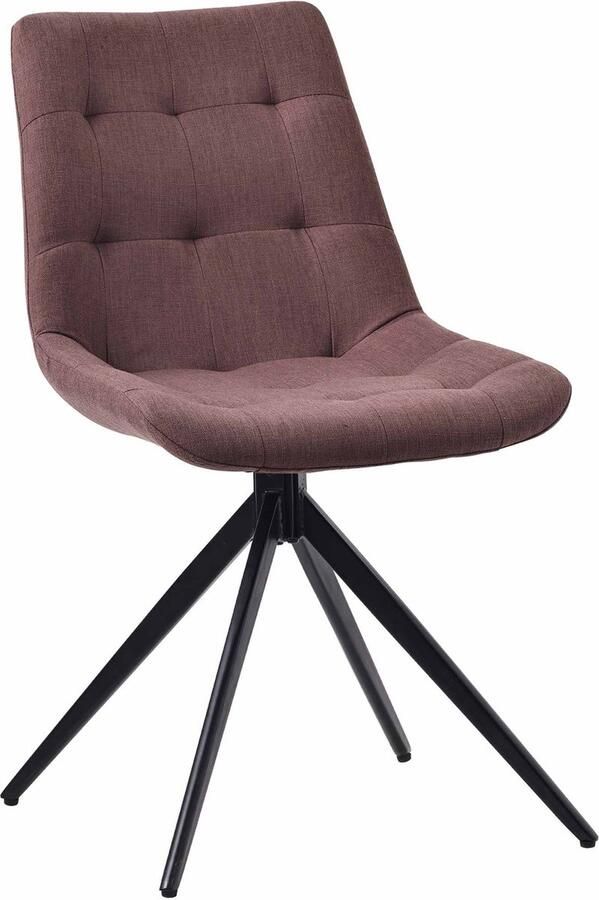 CLP Merna Eetkamerstoel klassiek Draaibaar zonder armleuning met rugleuning bruin Stof