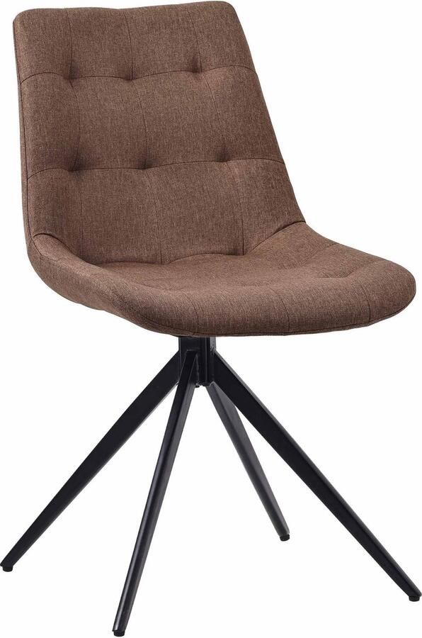 CLP Merna Eetkamerstoel klassiek Draaibaar zonder armleuning met rugleuning taupe Stof