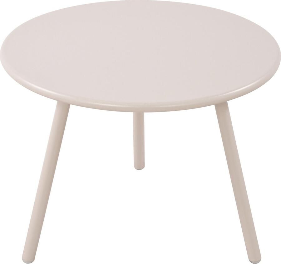 Clp Minot Salontafel Rond Bijzettafel loungetafel Rond Tuintafel voor buiten en binnen weer- en UV-bestendig licht grijs