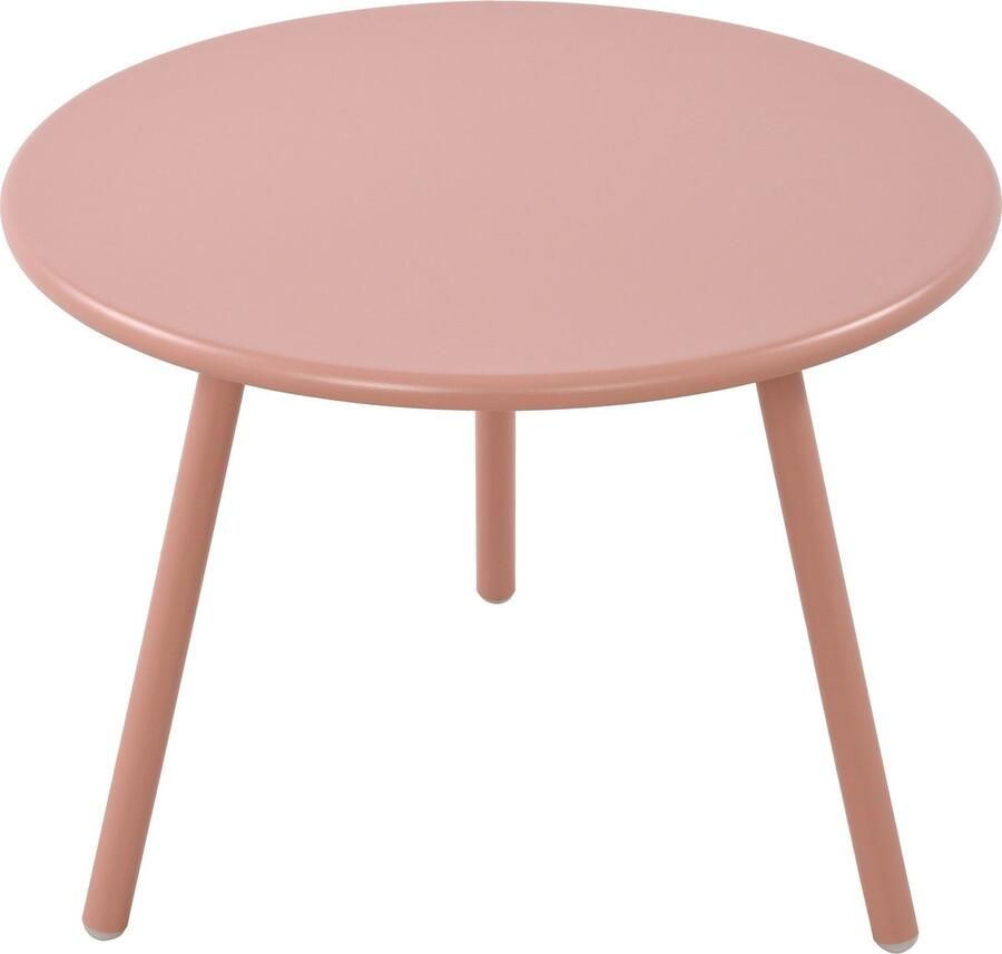 Clp Minot Salontafel Rond Bijzettafel loungetafel Rond Tuintafel voor buiten en binnen weer- en UV-bestendig roze