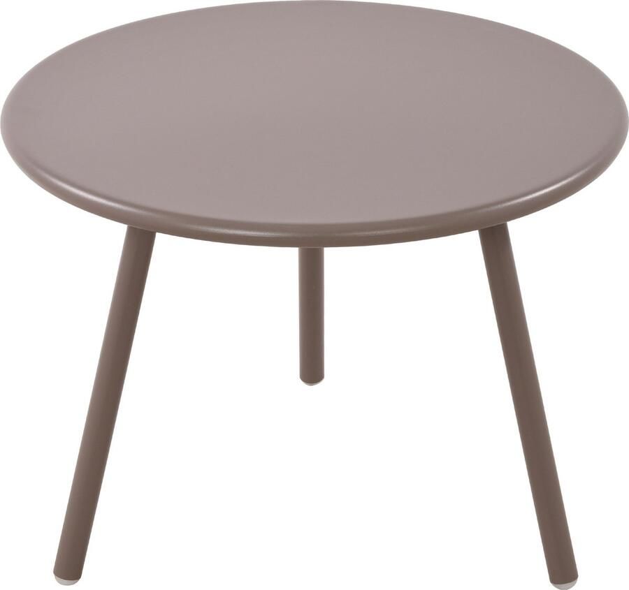 Clp Minot Salontafel Rond Bijzettafel loungetafel Rond Tuintafel voor buiten en binnen weer- en UV-bestendig taupe