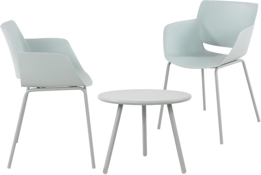 Clp Minota Tuinset Set van Minot tafel en Alpena stoelen weerbestendig UV-bestendig turkis 2 stoelen