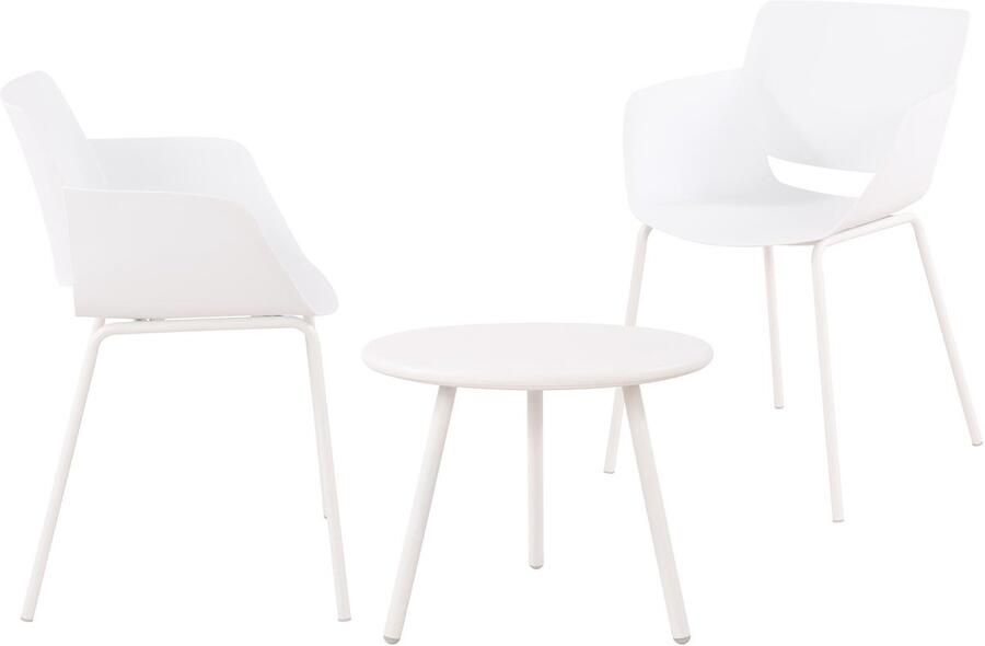 Clp Berena Tuinset Set bestaande uit Berea tafel en Alpena stoelen weerbestendig UV-bestendig wit 2 stoelen