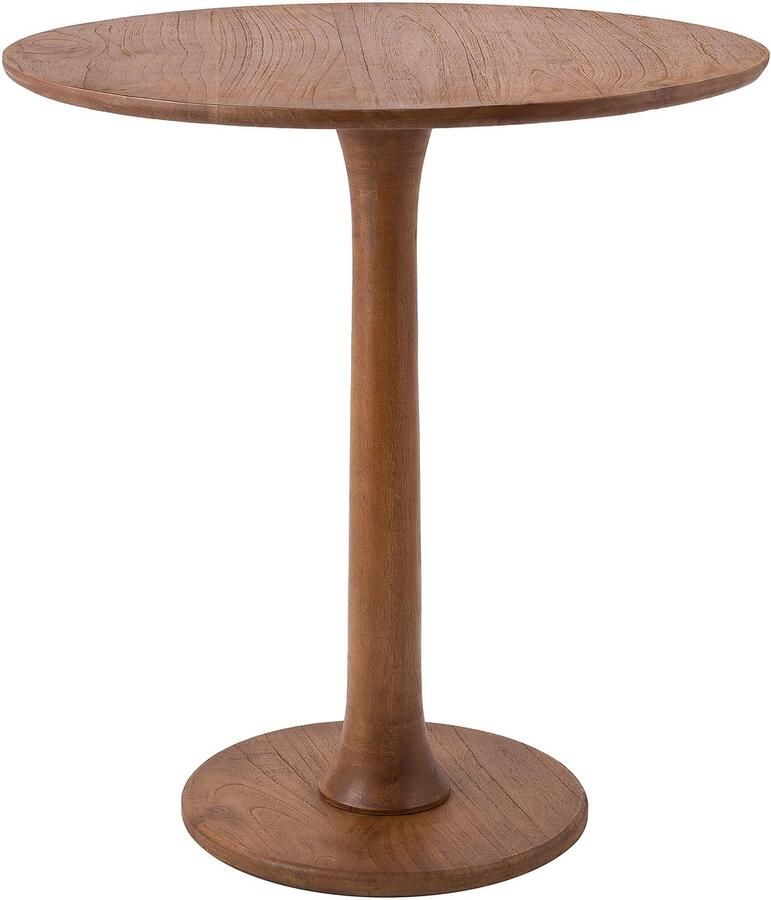 CLP Morristown Bijzettafel rond hout handgemaakt salontafel voor woon- en eetkamer bruin