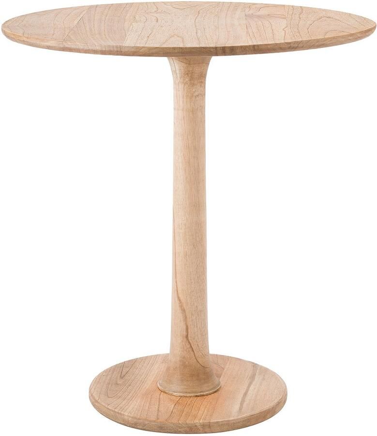 CLP Morristown Bijzettafel rond hout handgemaakt salontafel voor woon- en eetkamer natura