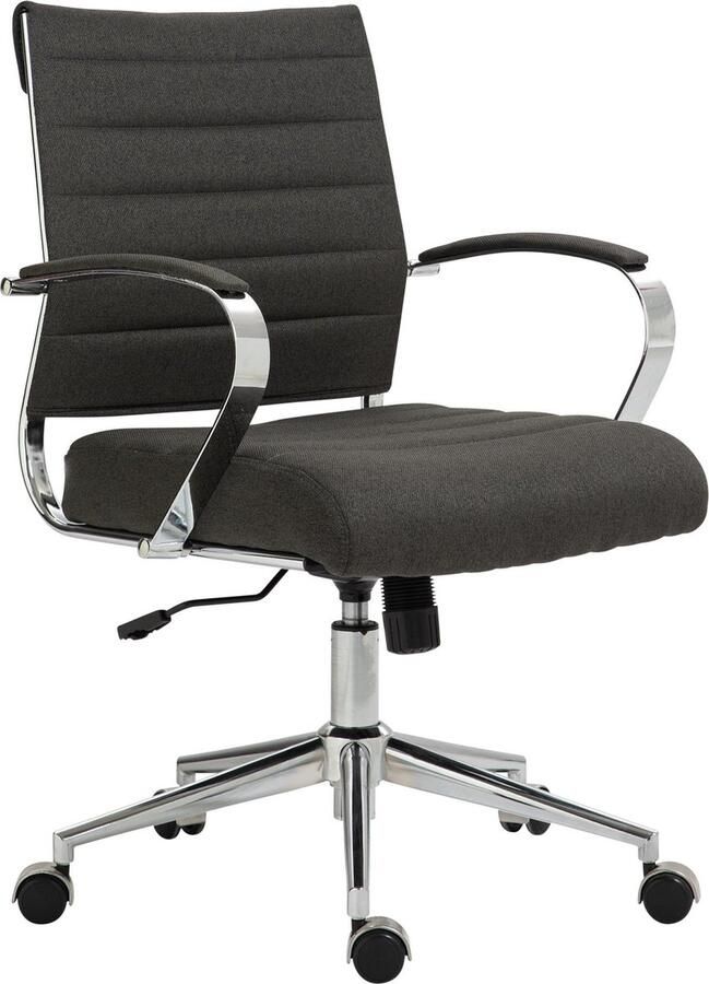 CLP Oakland Bureaustoel Ergonomisch Voor volwassenen Met armleuningen donkergrijs Stof