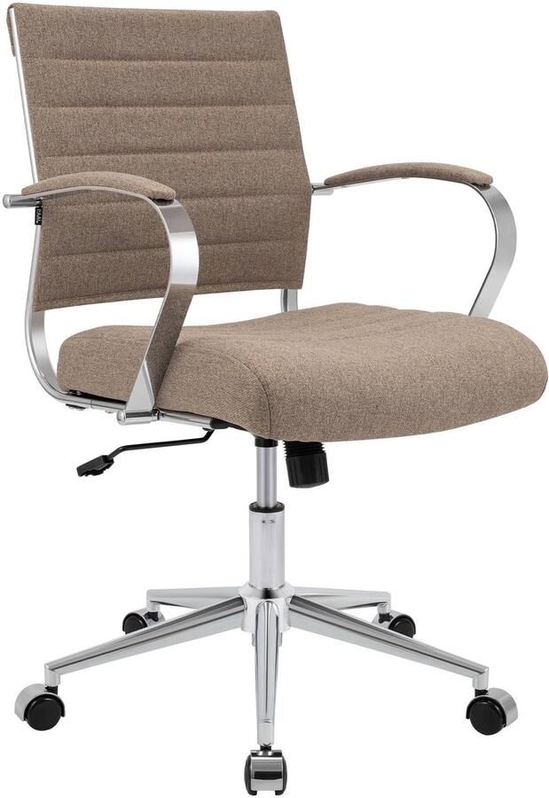 CLP Oakland Bureaustoel Ergonomisch Voor volwassenen Met armleuningen taupe Stof - Foto 2