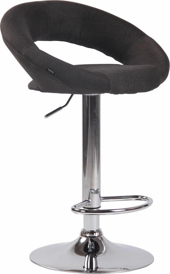 CLP Olinda Barkruk Stof chroom donkergrijs