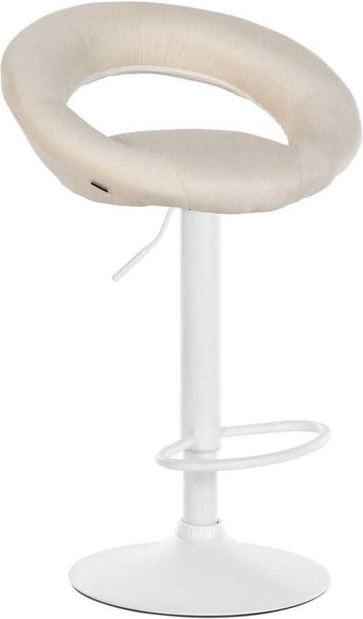 Clp Olinda Barkruk Stof creme wit