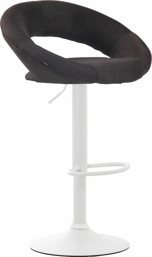 Clp Olinda Barkruk Stof donkergrijs wit