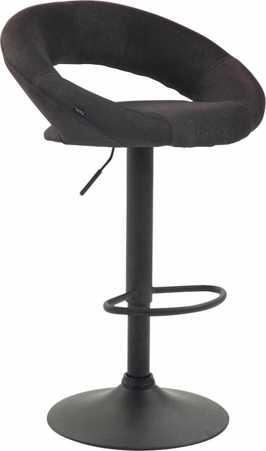 CLP Olinda Barkruk Stof zwart donkergrijs