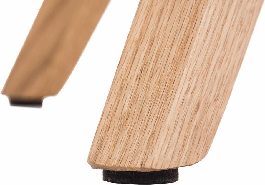 Clp Pegleg Bezoekersstoel Stof Vierkant Blauw Houten onderstel Kleur natura Vierkant frame