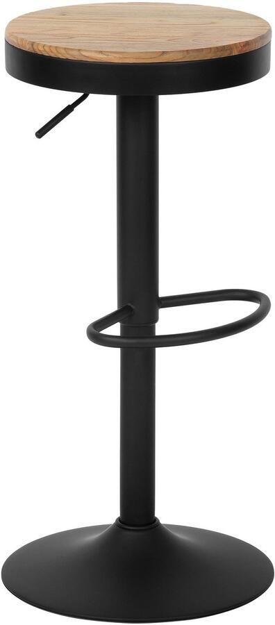 CLP Pitas Barkruk hout draaibaar voetensteun vloerbeschermer modern natura