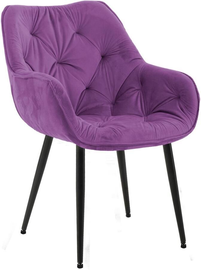 Clp Tanna Eetkamerstoel Metr armleuning Velvet Fluweel purper