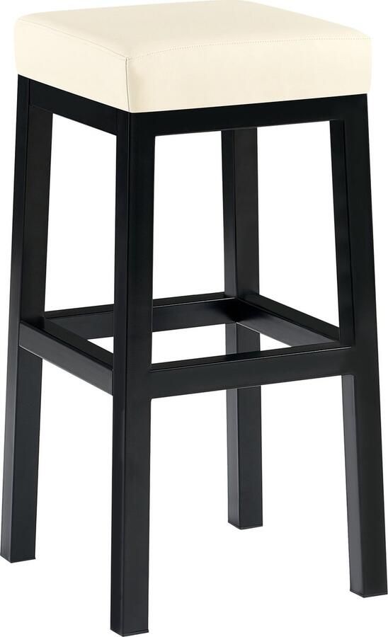 Clp Design barkruk TAYLOR B80 barstoel metalen barkruk leuningvrij met voetsteun gastronomie geschikt kunstleer crème - Foto 2