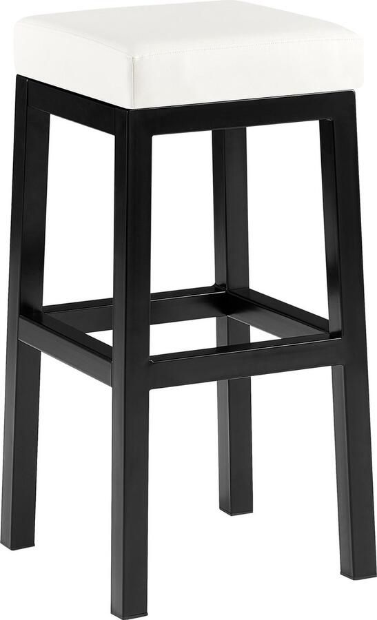 Clp Design barkruk TAYLOR B80 barstoel metalen barkruk leuningvrij met voetsteun gastronomie geschikt kunstleer wit - Foto 2