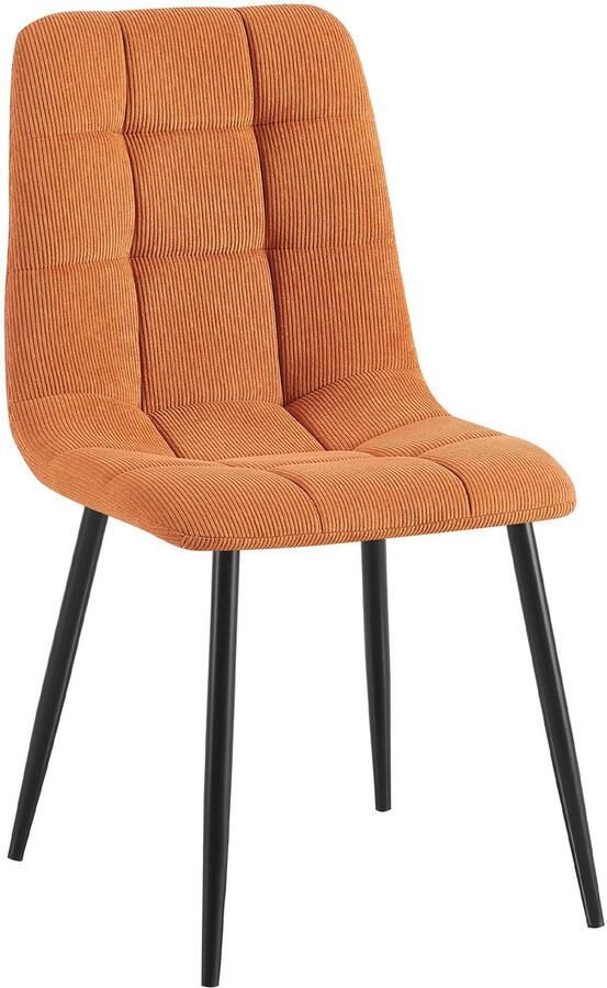 CLP Tilde Eetkamerstoel Zonder armleuning Industrieel Ribstof oranje