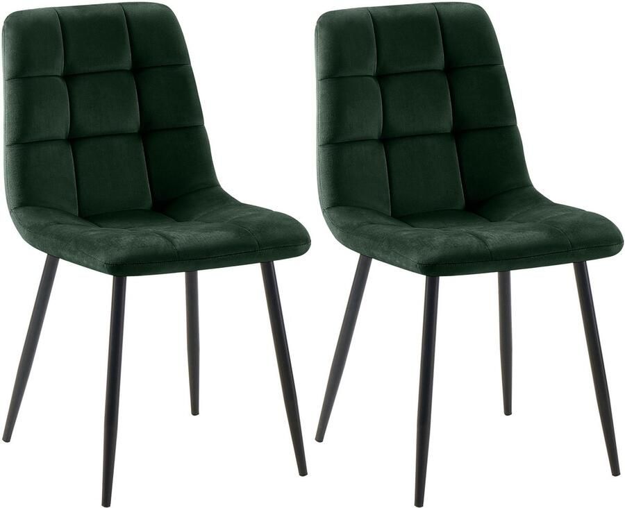 2-delige set Eetkamerstoelen Keukenstoelen Onderhoudsvriendelijk ontwerp