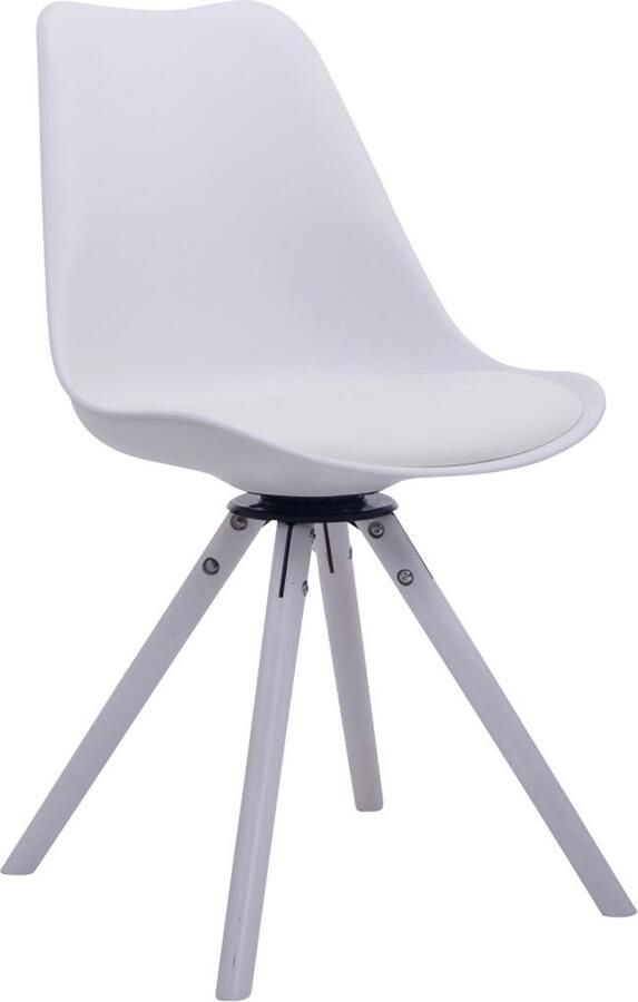 CLP Troyes Eetkamerstoel Kunstleer wit