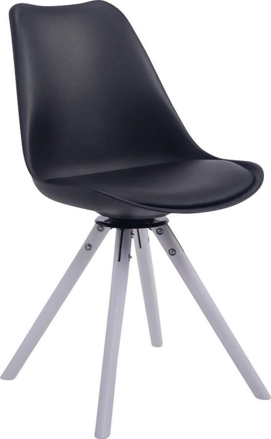 CLP Troyes Eetkamerstoel Kunstleer zwart wit