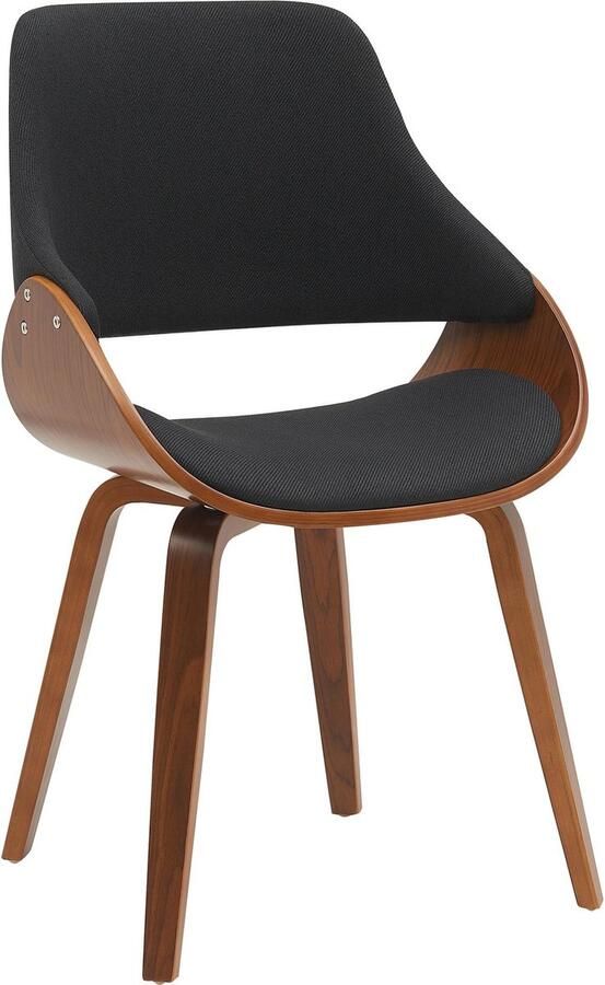 Clp Vangale Eetkamerstoel Klassiek Met houten poten walnoot zwart Stof