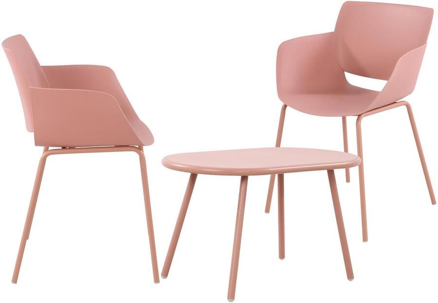 Clp Velvena Tuinset Set bestaande uit Velva tafel en Alpena stoelen weerbestendig UV-bestendig roze 2 stoelen
