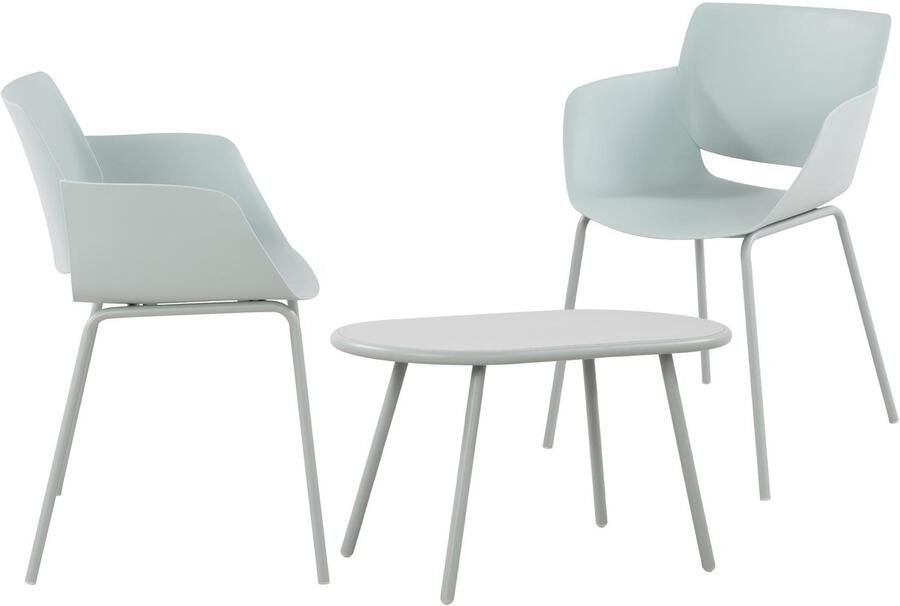 Clp Velvena Tuinset Set bestaande uit Velva tafel en Alpena stoelen weerbestendig UV-bestendig turkis 2 stoelen