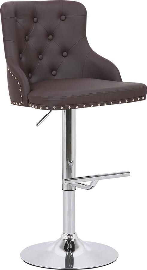 Clp Werne Barkruk Kunstleer bruin chroom