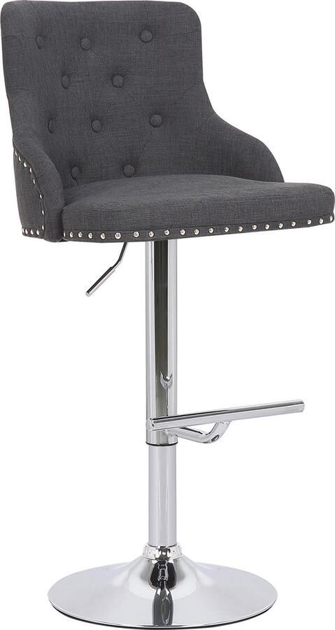 Clp Werne Barkruk Stof donkergrijs chroom