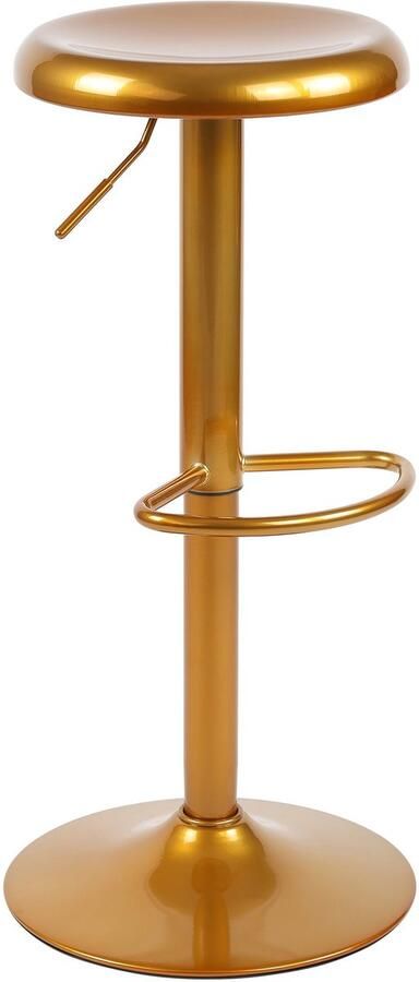 CLP Williston in hoogte verstelbare barkruk met draaifunctie en voetensteun goud