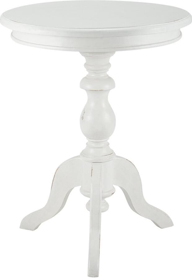 CLP Wiva Bijzettafel Rond 50x50 cm antiek wit