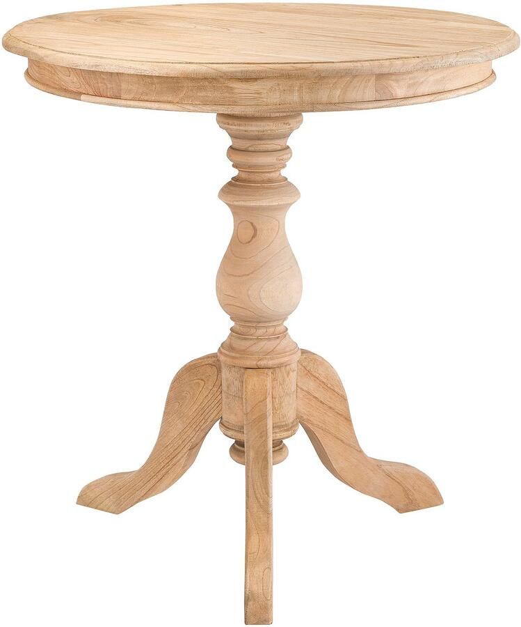 CLP Wiva Bijzettafel ronde hout 70cm diameter voor woonkamer en eetkamer Mindihout met tafelblad natura