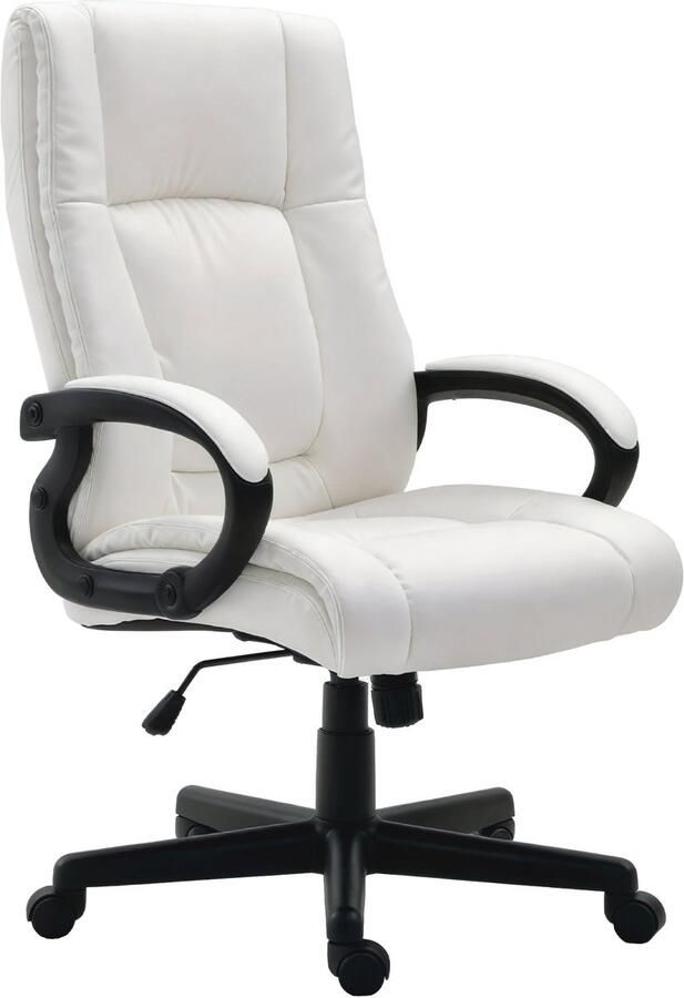 CLP XL Sparta Bureaustoel ergonomische voor volwassenen kunstleer wit