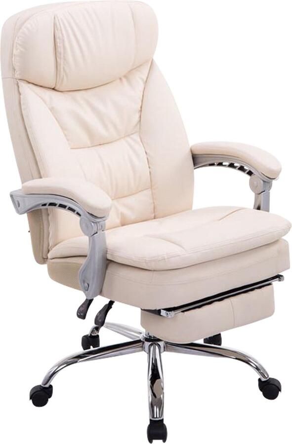 CLP XL Troy Bureaustoel Ergonomisch Voor volwassenen Met armleuningen Kunstleer creme