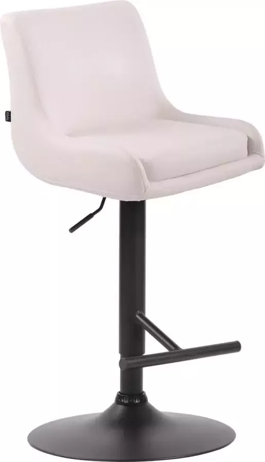 CLP Club Barkruk Kunstleer wit zwart