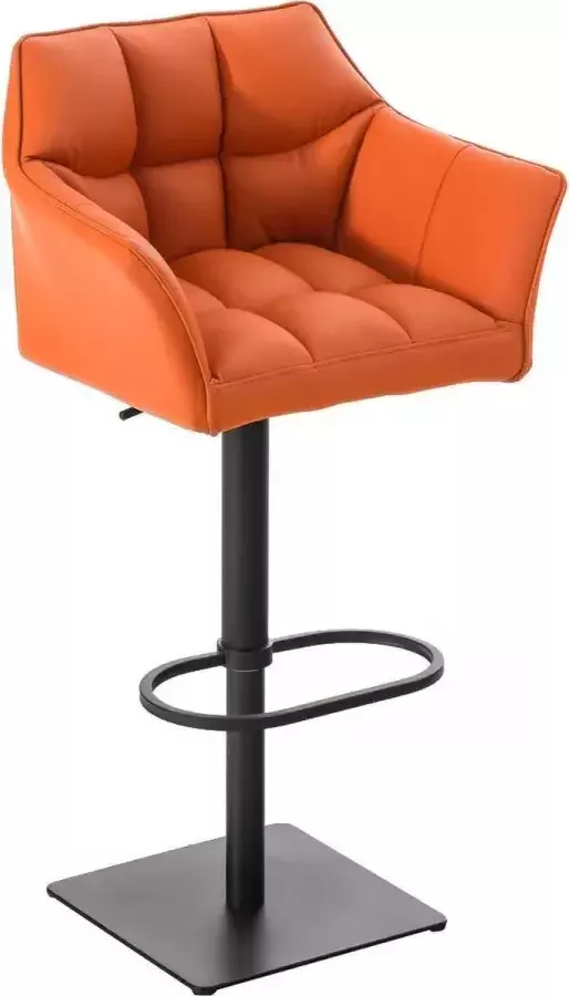 Clp Damaso Barkruk Kunstleer Oranje Zwart