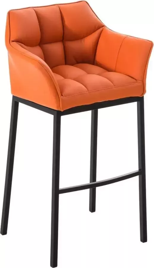 Clp Damaso Barkruk Vast frame Kunstleer Oranje Zwart