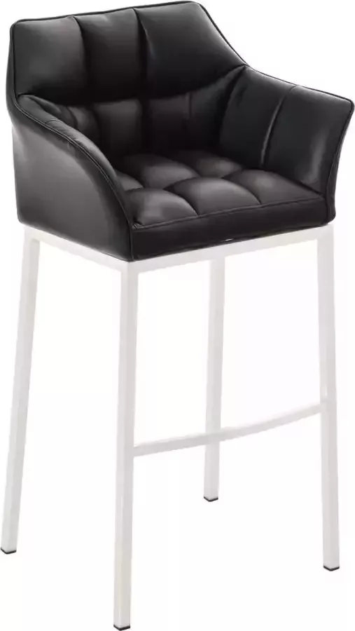 Clp Damaso Barkruk Vast frame Kunstleer zwart wit