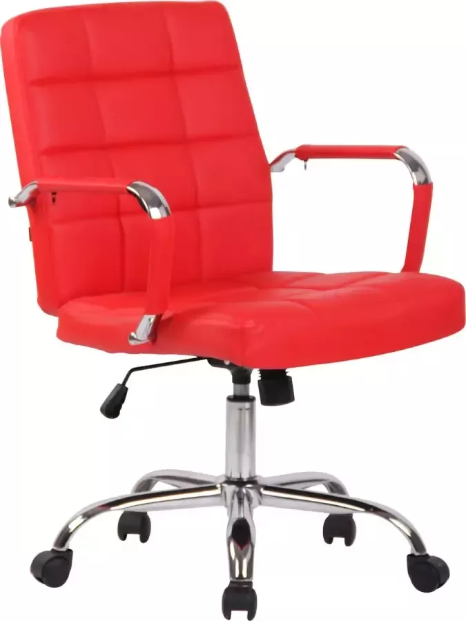 Clp Deli pro Bureaustoel Voor volwassenen Met armleuningen Ergonomische Kunstleer rood