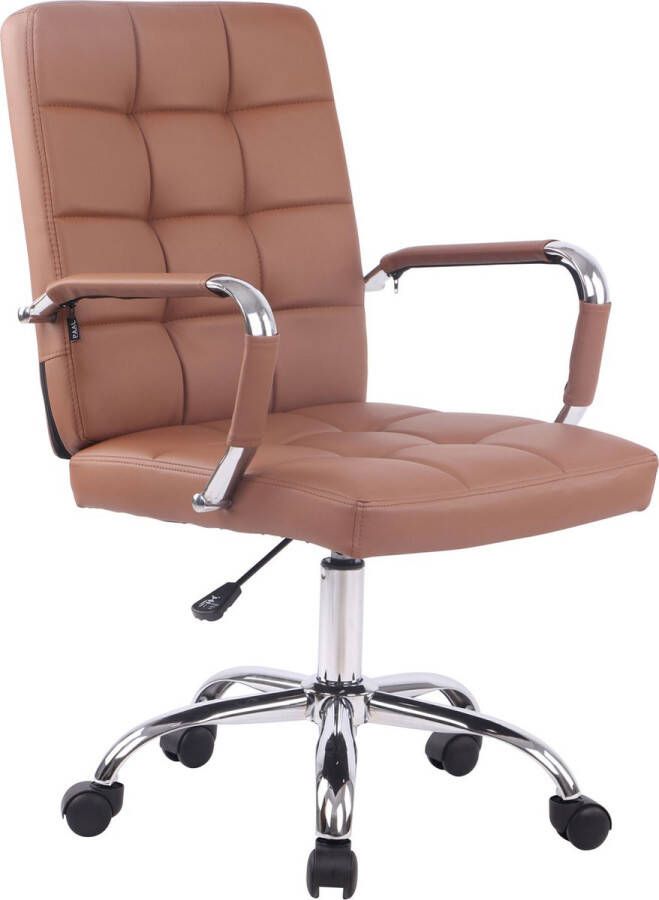 Clp Deli pro Bureaustoel Voor volwassenen Met armleuningen Ergonomische Kunstleer licht bruin