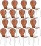 Clp Diego Set van 16 bezoekersstoelen bruin - Thumbnail 1