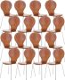 Clp Diego Set van 16 bezoekersstoelen bruin - Thumbnail 2