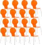 Clp Diego Set van 16 bezoekersstoelen oranje - Thumbnail 1