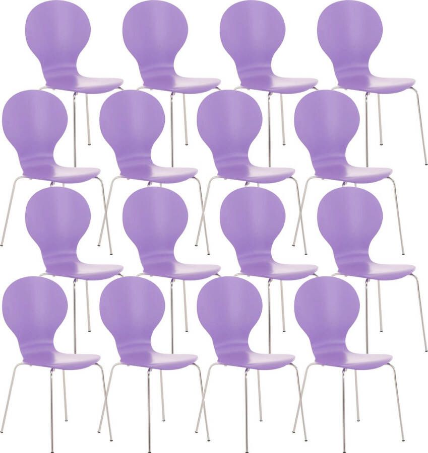 Clp Diego Set van 16 bezoekersstoelen purper