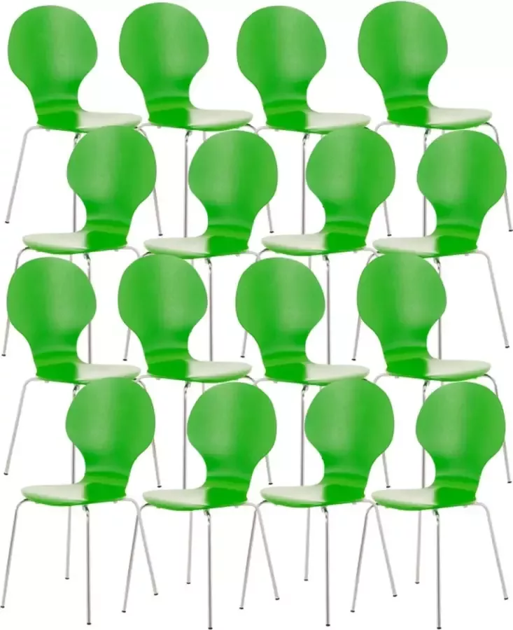 Clp Diego Set van 16 stapelstoelen groen